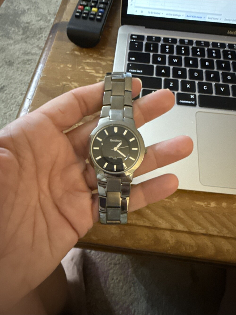 Armitron Stainless Steele Watch - needs battery